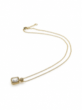 Gold Square Zirconia Necklace