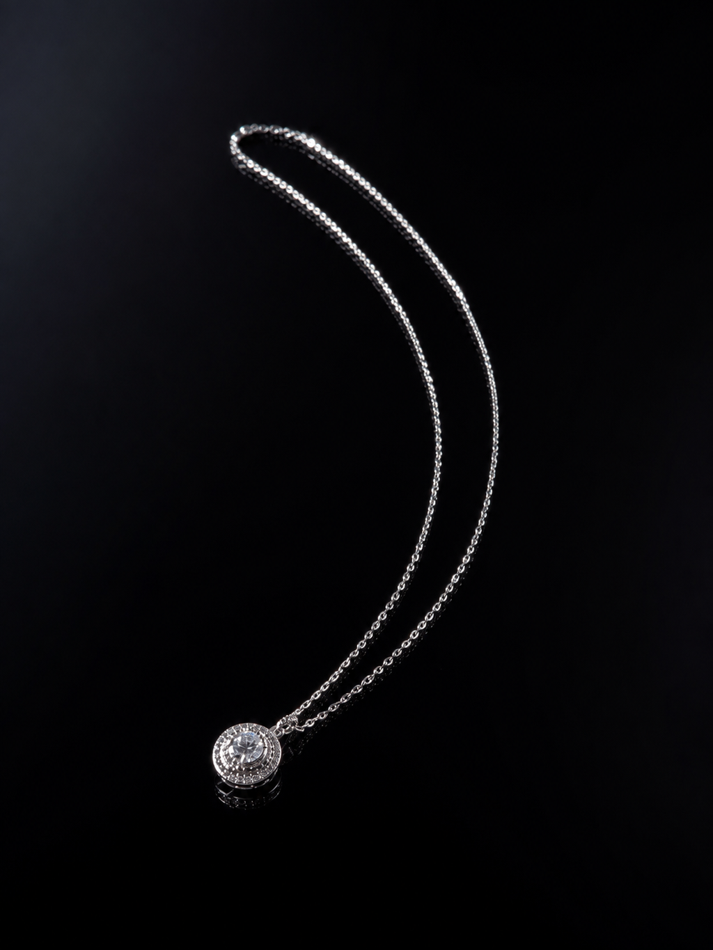 Silver Bezel Layered Necklace