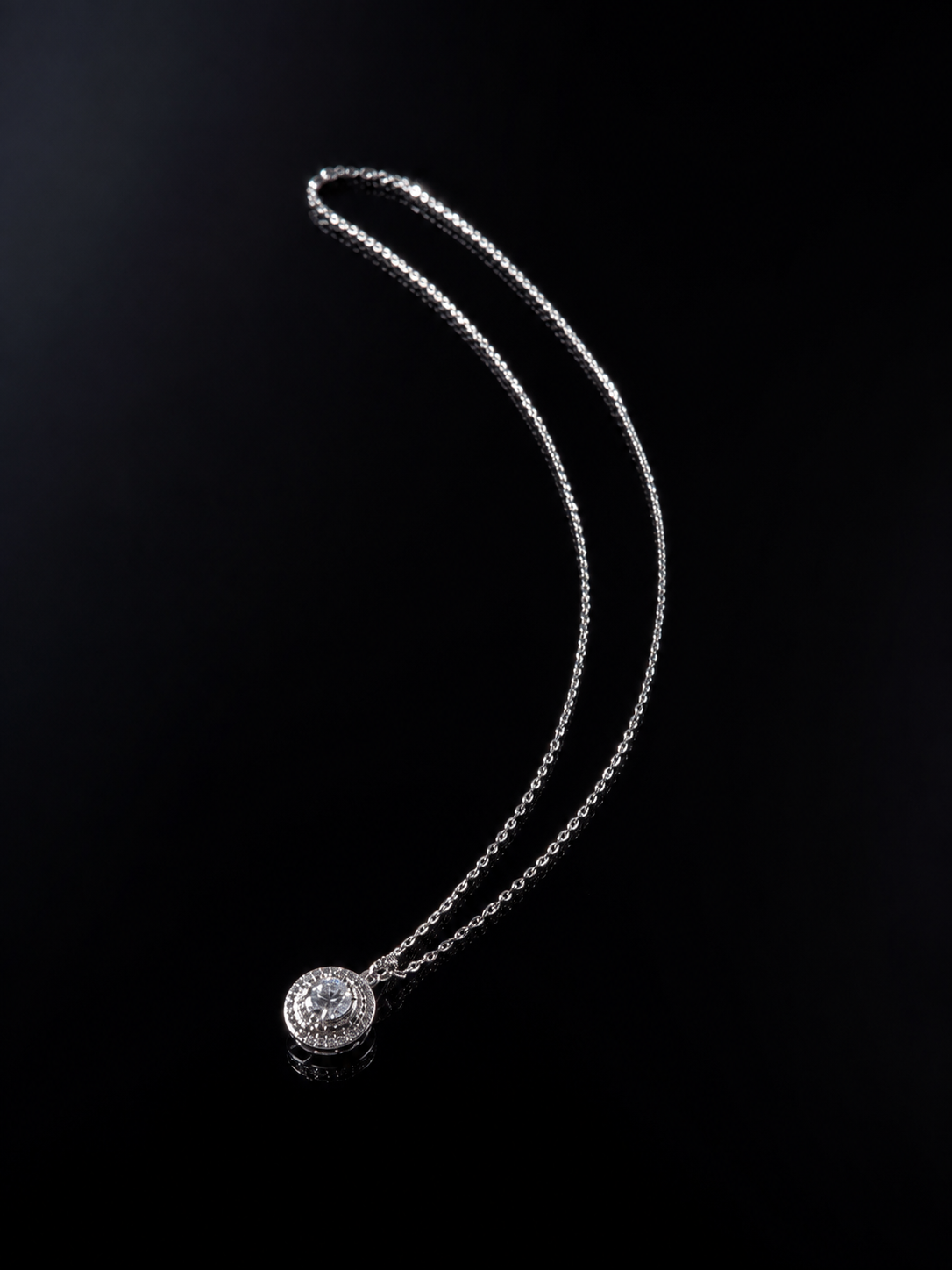 Silver Bezel Layered Necklace