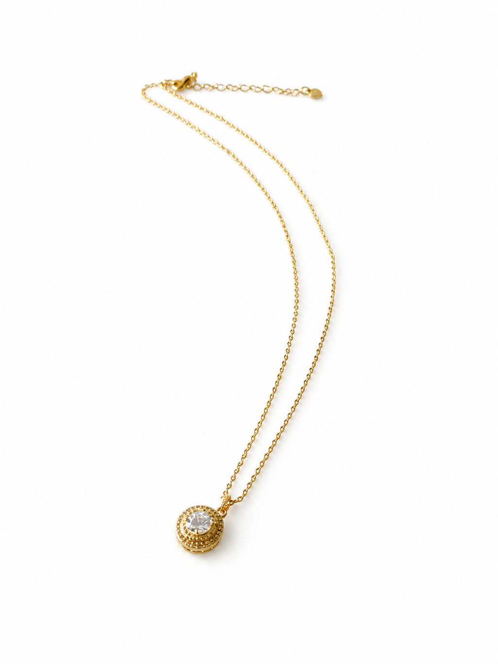 Gold Double-Circle Layered Necklace