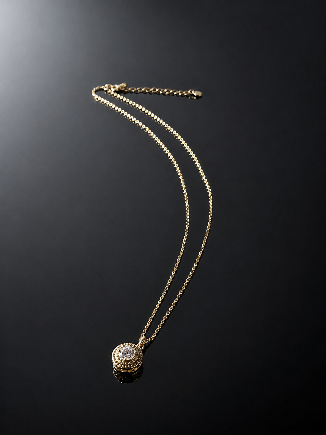 Gold Double-Circle Layered Necklace
