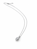 Silver Oval & Marquise Necklace