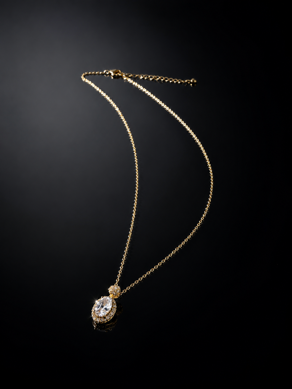 Oval & Marquise Pavé Necklace