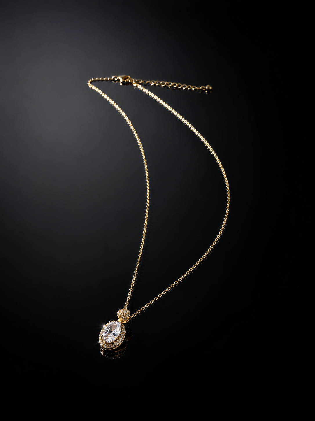 Oval & Marquise Pavé Necklace