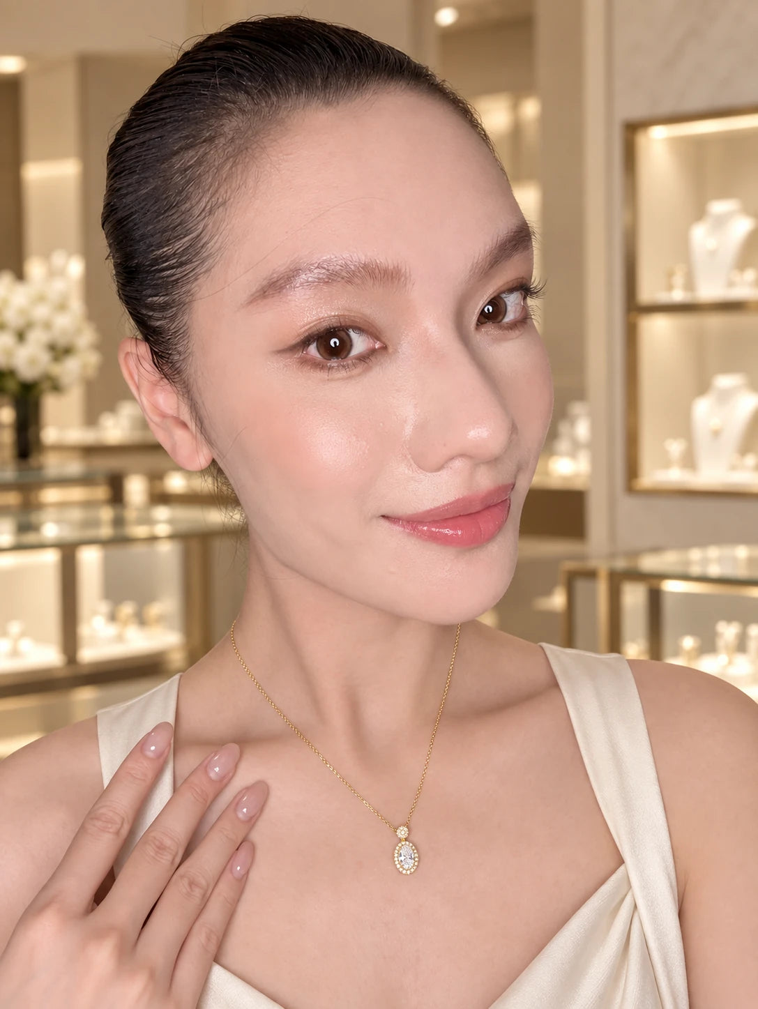 Oval & Marquise Pav¡§| Necklace