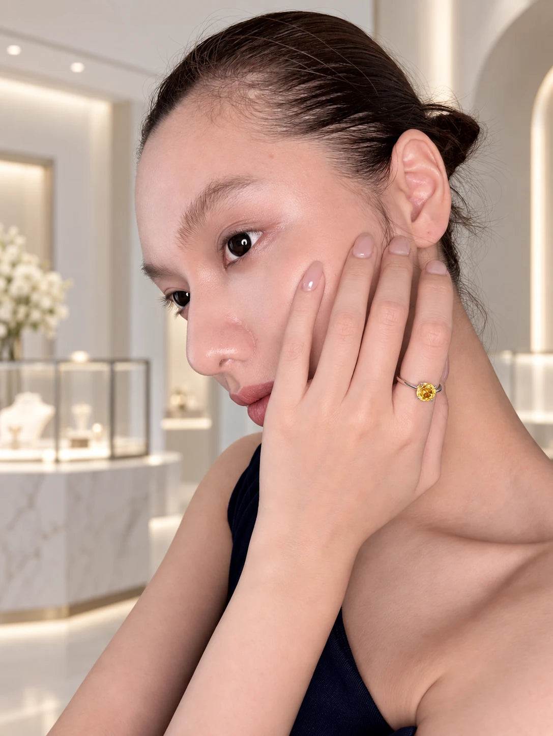 Icy Yellow CZ Ring