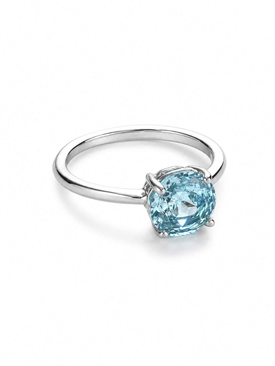 Gold-Plated Open-Band Ring With An Oval Center Stone And Double Halo