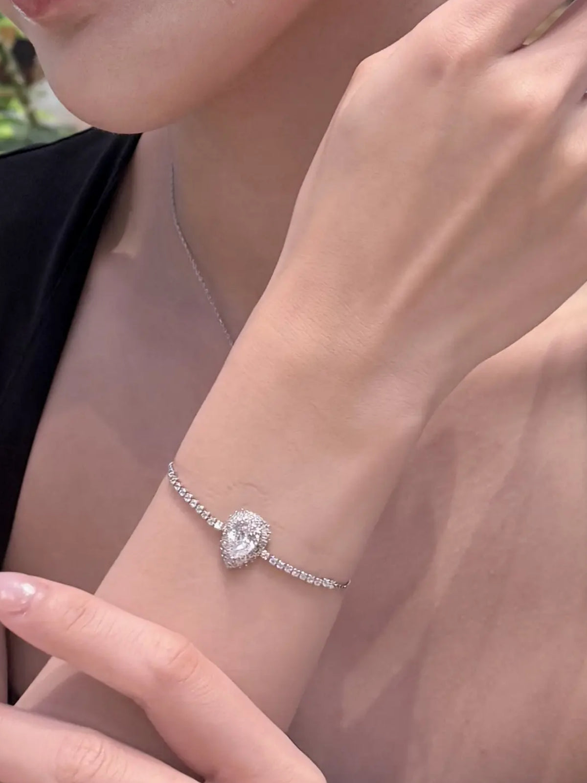 Pear & Baguette CZ Bracelet