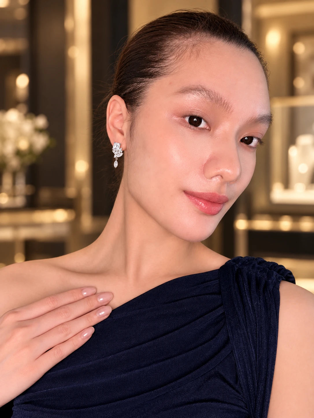 Rectangular Tassel Drop Earrings